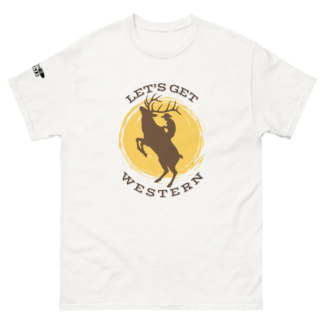 Let's Get Western - Elk Hunting T-Shirt in Classic White