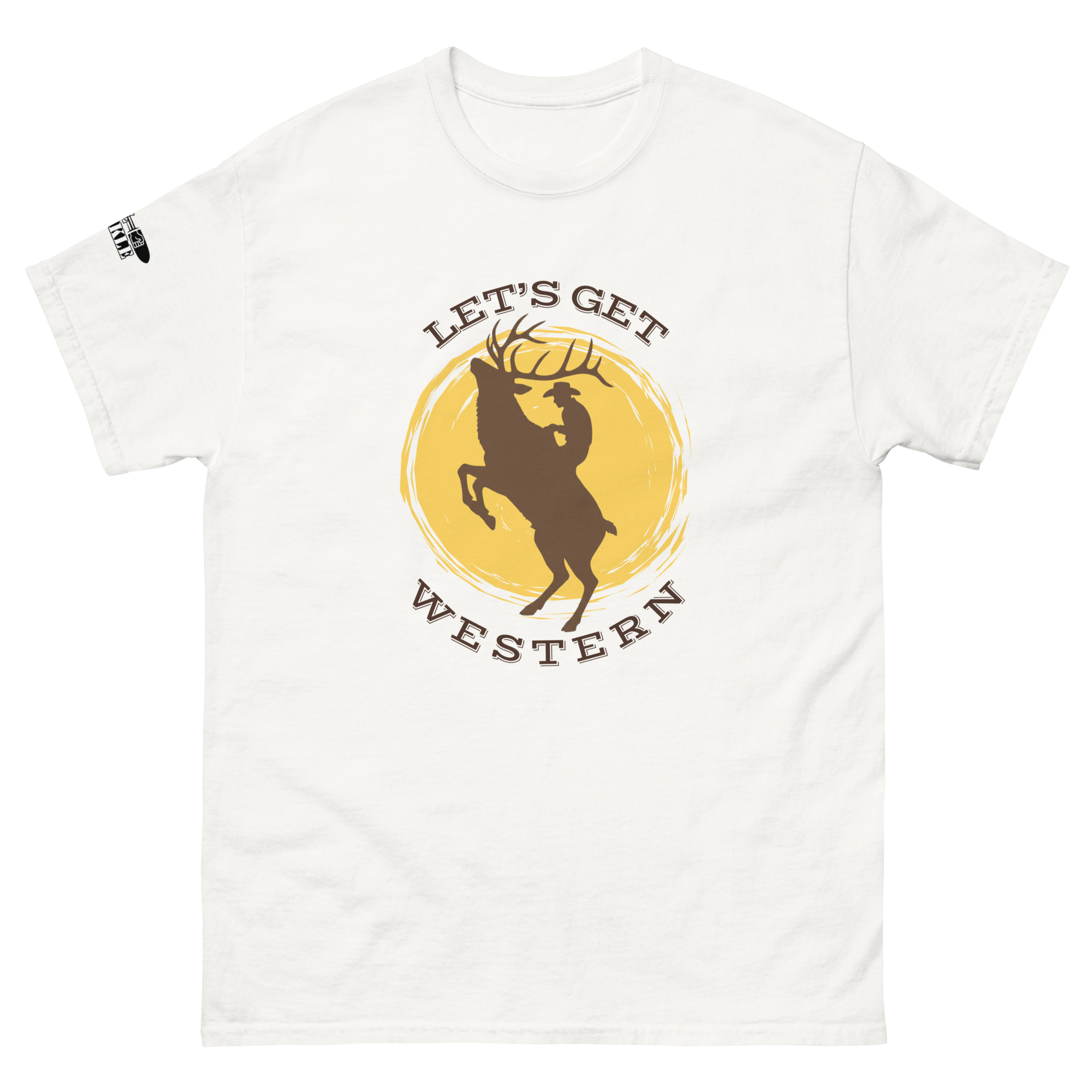 Let's Get Western - Elk Hunting T-Shirt in Classic White