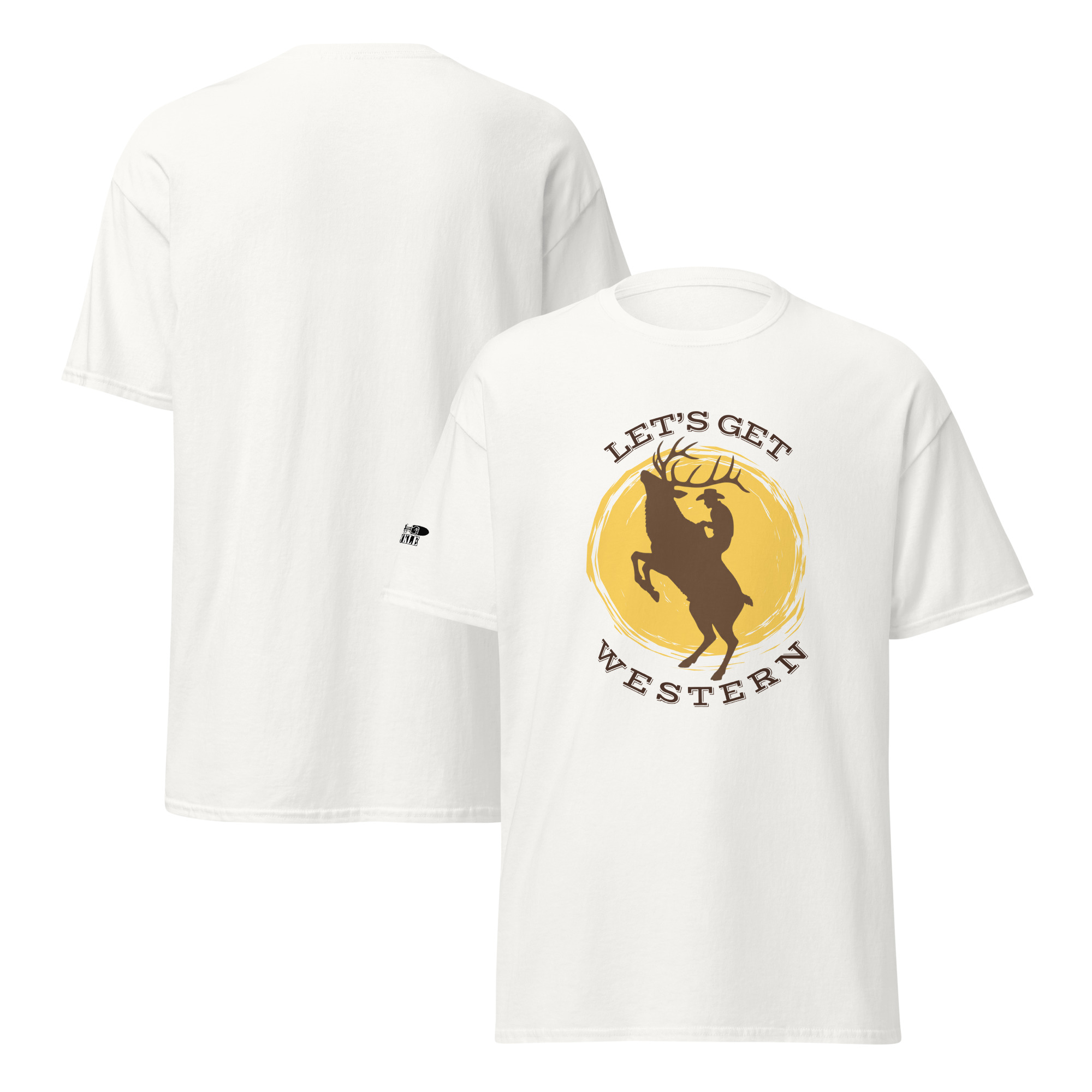 Let's Get Western - Elk Hunting T-Shirt in Classic White - Image 2